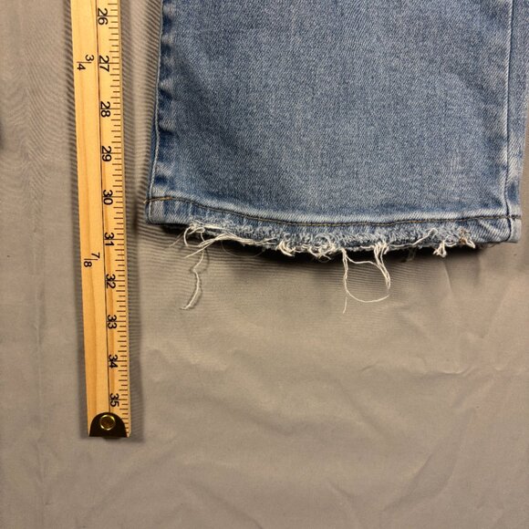 KanCan Mid Rise Bootcut Jeans Women’s Double Button Frayed Hem Denim - Picture 11 of 13